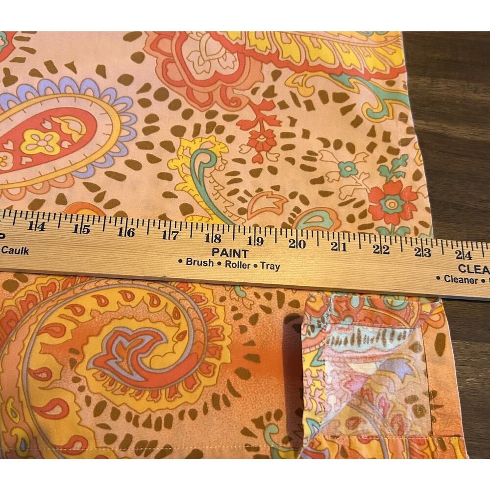 EUC Caroline Long LTD 100% Cotton Paisley Boho Peasant Split-Neck Tunic-Size 10 - Picture 8 of 10